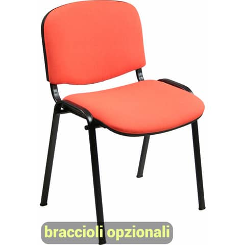 unisit-sedia-visitatore-4-gambe-dado-d5s-acciaio-nero-rivestimento-eco-ppl-arancione-conf-4-pezzi-d5s-4-ea