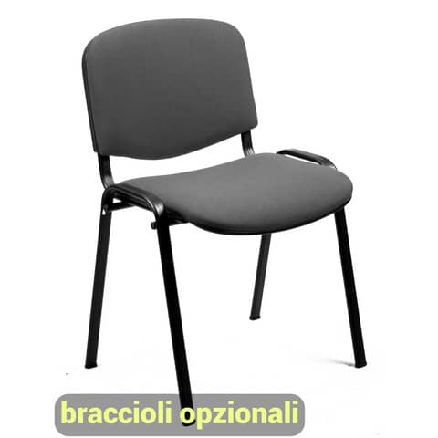 unisit-sedia-visitatore-4-gambe-dado-d5s-acciaio-nero-rivestimento-eco-ppl-grigio-chiaro-conf-4-pezzi-d5s-4-ei