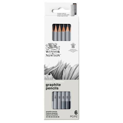 winsor-newton-set-matite-grafite-winsornewton-studio-collection-scatola-metallo-6-pezzi-0490006